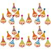 small foot 6138 Trottole Clown small foot in legno, con facce da clown, idea regalo o per compleanni, set da 6, a partire da 3 anni. (Confezione da 4)