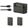 CQJFCYBRA Stazione Di Ricarica Portatile For Batteria DMW-BLK22 Da 2400 MAh, Compatible For Panasonic, For S2RII, GH6, GH6L, GH5II, G9M2, S5M2, S5ll(DMW-BLK22 Kit 2 B)