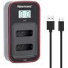 Newmowa caricatore doppio USB con display LCD intelligente per Canon NB-13L,Canon PowerShot G5X G7X G9X G7 X Mark II G9X Mark II G1 X Mark III SX620 HS SX720 HS SX730 HS