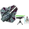 StarWars Starfighter di Guerre Stellari e figura d'azione di Obi-Wan Kenobi