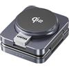 UNITEK P1300AGY01 Ricevitore per la ricarica wireless di dispositivi mobili auricolari, telefoni cellulari/smartphone, smartwatch USB Type-C (P1300AGY01)