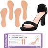 Kimihome - 2 paia di solette invisibili a 3/4 per evitare che i piedi scivolino in avanti, leggere, comode, per scarpe con tacco alto, sandali, scarpe basse, rosa, taglia S
