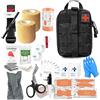 XPJBKC Kit Pronto Soccorso Militare Completo, 61 Pezzi First Aid Kit per Esterni, Trauma First Aid Kit per Auto, Casa, Viaggi, Campeggio All'Aperto, Escursionismo (Nero)