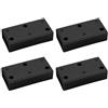 cyclingcolors 4x Piedini Gambe per mobili 120 x 60 mm altezza 30 mm in plastica universali per divano armadio cucina bagno nero