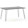 Schildmeyer Fynn 701917 - Scrivania per sala da pranzo, 140 x 80 x 74 cm, colore: Grigio platino