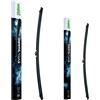VALEO EVERGUARD - Premium - Un Kit di Spazzole Tergicristallo Flat Blade in Silicone VSF50 + VSF35 - Lunghezze: 500mm + 350mm - Anteriore (Confezione da 2)