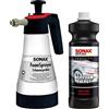 SONAX Nebulizzatore Schiumogeno 1 Litro - Lo Spruzzatore Di Schiuma Assicura Una Produzione Uniforme Di Schiuma & Profiline Actifoam Energy - Potente Detergente, Scioglie Lo Sporco