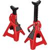 Big Red T42002A Torin Steel Jack Stand: Doppio Blocco, capacità 2 TON (1,8 kg), Rosso, 1 Paio