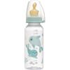 nip Biberon standard PP con tettarella anatomica in lattice, a partire dai 6 mesi, blu, taglia M, 250 ml, Boy