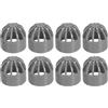 PATIKIL 1 Pollice (25mm) Copertura Permeabile per Pesci, 8 Pezzi Copertura Respirabile in PVC per Acquario Protezione Presa Acquario, Grigio