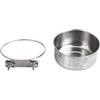 Generic Ciotole per uccelli, mangiatoia per uccelli, ciotola per pappagalli, ciotola per animali domestici in acciaio inox con supporto a morsetto (10 x 4,5 cm)