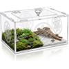 fuxunamz Terrario per Rettili, Terrario Tartarughe Terra, Terrario Trasparente Universale per Ragni, Lucertole, Rane, Coleotteri e Altri Rettili E Insetti, 20 x 15 x 10 cm