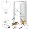Spessn Gioco Interattivo per Gatti, Gioco Sospeso con Sensore Movimento, USB-C | Robusta pinza per porta, sensore di movimento, ricaricabile, motore silenzioso, 3 accessori, stimola l'attività