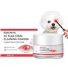 MagiSel Polvere Rimuovi Macchie di Lacrime, Polvere per Occhi di Animali, Cura Naturale per Cani e Gatti, Pulisce Delicatamente Le Macchie di Lacrime, Riduce Le Macchie, 50g con Spazzola