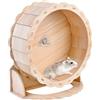 BYZESTY Ruota per criceti, 26 cm, silenziosa, per criceti, criceti, giocattoli, in legno, disco per criceti, cincillà, o altri piccoli animali