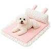 LUPEMCON Tappetino Rinfrescante per Animali con Cuscino Orecchie da Coniglio - Letto Ice Bean Morbido per Gatti e Cani Piccoli - Comfort Estivo - Resistente, Impermeabile, Diverse Taglie & Colori(Gray,X-Small)