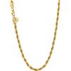 U7 Collana Catenina Oro Uomo, 3 mm Larghezza Catenina Acciaio Uomo Donna, 61 cm Lunghezza Chain Collana a Catena Maglia Corda Intrecciata