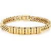 Presentimental Bracciale Cubano da Uomo Personalizzato con 1-6 Nomi Regalo per Festa Del Papà Natale San Valentino per Uomo (Oro-6 nome)