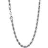 U7 Catena Corda Collana Uomo a Maglia Inglese Larghezza 6 mm Grande Grossa Gioiello alla Moda per Ragazzo Confezione Regalo Fornita Rapper Hip Hop Punk - 60cm / Argento