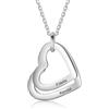 Ashleymade Collana Cuore Personalizzata Donna Collane con Nomi Incisi Argento Pendente Regalo per la Mamma Figlia Nonna Moglie Fidanzata Migliore amica