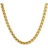 U7 Collana Uomo Oro Acciaio Inossidabile Catena Spiga da 9mm Lungha 46cm