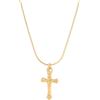 Generic Collana con piccola croce da donna in argento sterling 925, pendente con preghiera religiosa delicata CZ lateralmente
