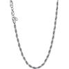 U7 Collana Uomo Acciaio Inox Catena Corda Intrecciata da 3mm Lungha 71 cm