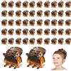 AUEFUDQ Mollette Capelli, 50 Pezzi Capelli Clip Artiglio, Mini Pinze Piccole Per Capelli, Adatto Per Ragazze E Donna [Marrone]