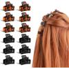 WLLHYF 12 pezzi piccoli e durevoli mini fermagli per capello, clip antiscivolo multicolore anni '90, accessori per capelli da donna, adatti per ricci sottili e spessi