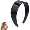 YZBBSH Fascia per capelli spessa con guscio di tartaruga con denti, da donna, larga 3,8 cm, antiscivolo, in acetato, accessorio per capelli in stile retrò leopardato, comoda e resistente, da indossare tutti