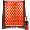 FAQ Bundle Pannello LED FAQ & Siero Peptidi - 256 LED multicolore con luce rossa + NIR e siero viso acido ialuronico & peptidi - set portatile per pelle idratata e luminosa.