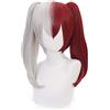 ZGNGLIZ Parrucca Cosplay anime per parrucche sintetiche My Hero Academia con cappuccio libero (Shoto Todoroki-2 Ponytail)