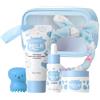 SANZHUAN Kit per la cura della pelle per adolescenti - Set da viaggio - Idratante per la cura della pelle per adolescenti dai 10 ai 12 anni - Set per la cura del viso in formato da viaggio per donne con gel