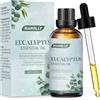 HANOLLY Olio Essenziale Eucalipto 100ml, Oli Essenziali per Diffusori Naturali, Profumati di Aromaterapia Olio per Massaggio Corpo, Candele Fai da Te, Diffusore, SPA, Bagno