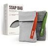 ZOMCHI Sacchetti per saponette - Naturale Antiscivolo soap saver bag - Sacchetto per sapone - Spugna esfoliante Sapone - Morbido e duro 1 ciascuno