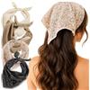 SSIMIDAPT Fascia Capelli Triangolare, Boho Foulard Triangolari da Donna, Bandana per Capelli, Bandana Triangolare, Adatti a Donne e Ragazze con Capelli Lunghi, Corti, Lisci e Ricci (A)