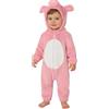Runhomal Costume da animale unisex per bambino in flanella con cappuccio Halloween da sera Cosplay Costume in peluche, Maiale Rosa, 18-24 Mesi