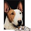 ZOMTOON Puzzle Cane Bull Terrier 1000 Pezzi Puzzle per Adulti per Adulti e Bambini dai 12 Anni in su Puzzle in Legno Apprendimento Puzzle Educativo 75x50cm