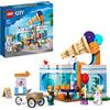 LEGO City Gelateria, Giochi per Bambini e Bambine da 6 anni in su con Edificio da Costruire, Carretto dei Gelati Giocattolo e 3 Minifigure, Idea Regalo di Compleanno 60363