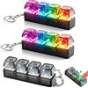 HBSFBH 3 Pezzi Portachiavi Fidget Tastiera, Fidget Clicker per Tastiera, Tastiera Fidget Toys per Adulti, Fidget Tastiera Portachiavi, Tastiere Fidget Clicker con Luce LED, per Ansia, Ufficio, Scuola (M3)