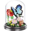 Generico FC Distribution Mini Brick Garden Set Costruzioni Margherite e Insetti con Teca e Vaso Kit Mattoncini Creativo Decorativo Idea Regalo Originale per Casa e Ufficio