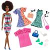 Barbie Fashion Bambola Afroamericana con 4 Outfit, Giocattolo per Bambini 3+ Anni, GHT32