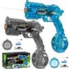 TOGETDREAM Pistola ad Acqua Elettrica 2 Pezzi con Luci LED, Sparo Automatico, Batteria Ricaricabile USB, Potente Giocattolo per Bambini e Adulti, Giochi all'Aperto in Giardino Piscina Spiaggia (Blu e Nero)