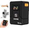 EACHSHOT ZGCINE V Mount Battery V99 Pro,Batteria V-mount 94.72Wh 14.8V con Ricarica Rapida PD 100W,Dotata Porte D-Tap/2 USB-C/BP/2 DC e Schermo OLED,Compatibile con Camera, Camcorder,Phone,Monitor,Video Light