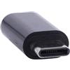 REY Adattatore-Convertitore Jack 3,5 mm femmina a USB tipo C maschio Nero
