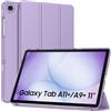 MoKo Cover Custodia Compatibile con Samsung Galaxy tab A11+ Plus 11 Pollici 2025/Galaxy Tab A9+ Plus 11 Pollici 2023, Retro in PC Rigido Semi-Trasparente, Auto Sveglia/Sonno, Lilla