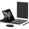 COQUE Kit accessori per ufficio mobile Samsung Galaxy Z Fold 5,tastiera silenziosa del telefono/mouse Bluetooth/penna touch+slot penna/kit ufficio custodia in pelle pieghevole-Fibra