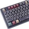 JakeTsai PBT ISO Keycaps 132 Keys Japanese Manga Keycaps, Manga Mixed Light Black Cherry Profile Dye Sub Custom Keycap for Cherry MX Switch German QWERTZ Layout Meccanical Keyboards