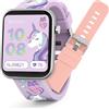 Tikkers Smartwatch per bambini serie 13 Unicorno con Fitness Tracker, sveglia, fotocamera, connessione GPS, cardiofrequenzimetro, contapassi, touch screen, IP68, cinturino intercambiabile in silicone