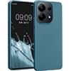 kwmobile Custodia Compatibile con Xiaomi Redmi Note 13 4G Cover - Back Case Morbida - Protezione in Silicone TPU Effetto Metallizzato blu caraibi metalizzato